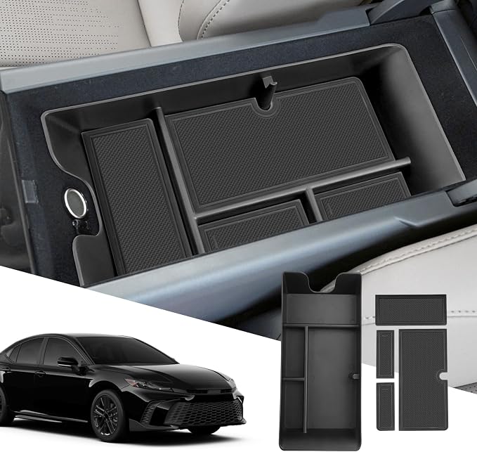 SXCY for 2025 Toyota Camry Center Console Organizer for Toyota Camry 2025 Accessories Console Tray for 2025 Toyota Camry Armrest Console Organizer 2025 Camry XSE Accessories