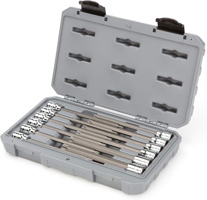 TEKTON 3/8 Inch Drive Long Torx Bit Socket Set, 12-Piece (T10-T60) | SHB91305