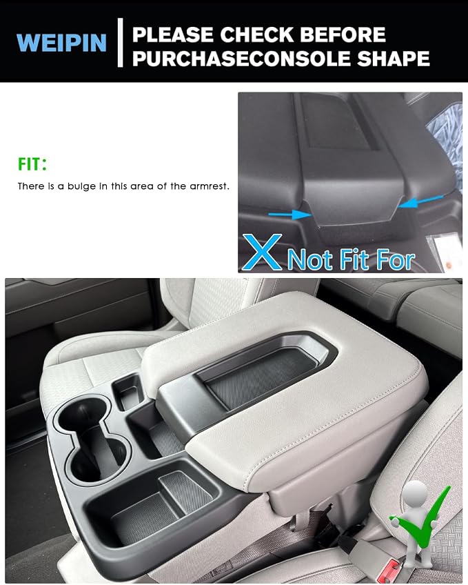 For 4PCS Center Console Water Cup Holder Insert Non-Slip Rubber Mats Compatible with Split-Bench Folding Seat 2019-2026 Chevy Silverado/GMC Sierra 1500&2024-2026 Silverado&Sierra 2500HD/3500HD