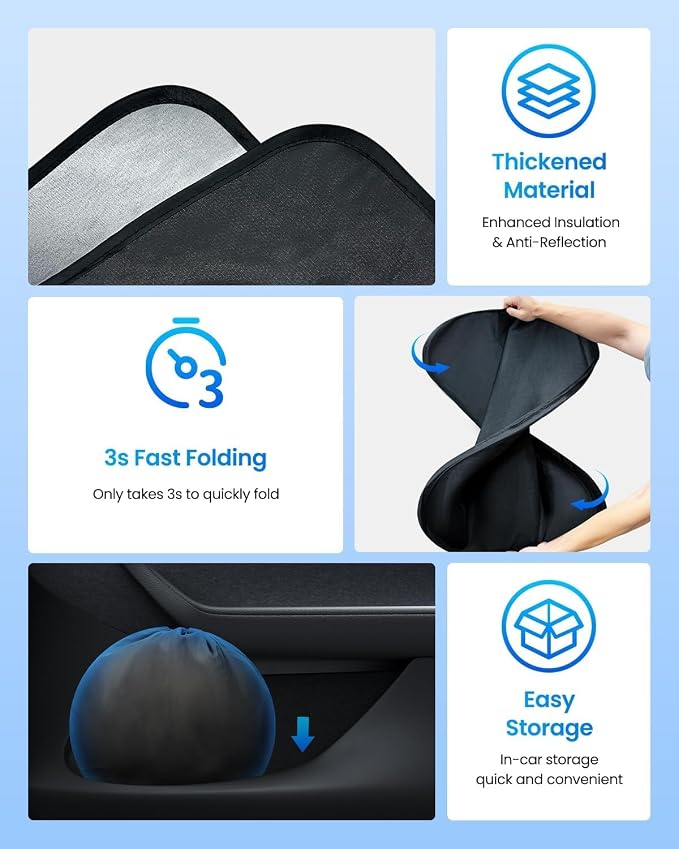 REEVAA Upgraded for Ch-evrolet Silverado 1500 (2026-2019) Windshield Sunshade [Tailored Fit, 99% Sun Protection] Foldable Sun Shade Car Accessories with Storage Bag
