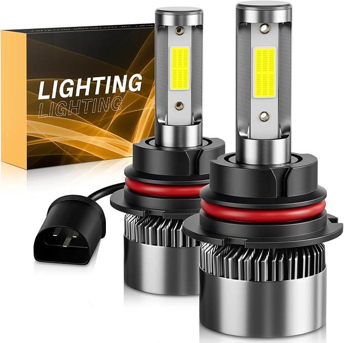 𝟫𝟢𝟢𝟩/𝖧𝖡𝟧 Bulbs 6500K Cool White, Backup 1:1 Beam with Cooling Fan Quick Install IP68 Waterproof Off Road Lights Off-Road Use Only, Pack of 2