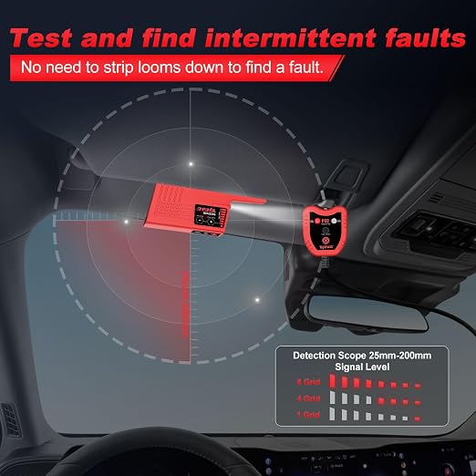 Wire Tracer Electrical Automotive Short Circuit Finder, Short Open Circuit Finder, Circuit Tracer for Shorts and Opens, Circuit Breaker Finder Tool, P182