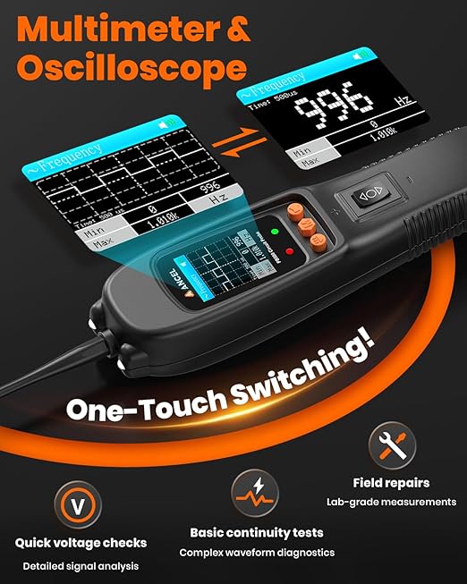 ANCEL PB500 Automotive Power Circuit Probe Tester Kit, 12/24V Car Electrical Short/Open Breaker Finder, AC/DC Diode Resistance Frequency Injector Relay Tester, Duty Cycle,Digital Multimeter/Ohmmeters