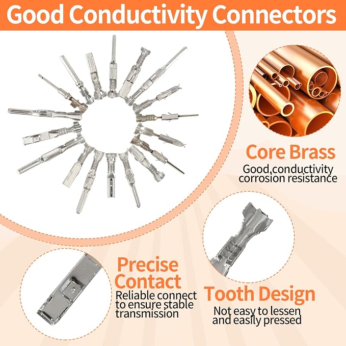 26Type Pin Connectors Kit with Crimping Pliers,827pcs Automotive Car Electrical Wire Pins 1/1.5/1.8/2.2/2.8/3.5mm Non Insulated Wire Terminal Pin Kit.