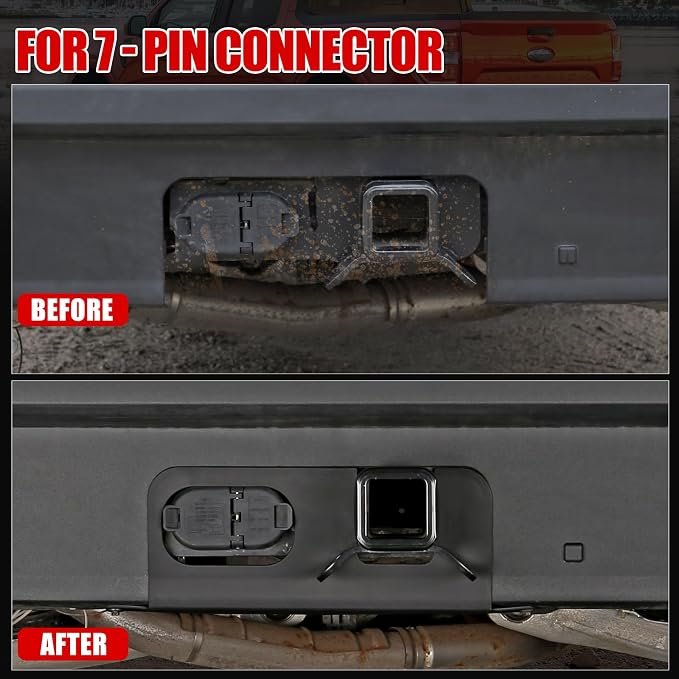 Mabett Rear Bumper Cover Plate for 2026 2022-2025 Ford Maverick Accessories, Hitch Surround Cover Protection for Maverick with 4/7-Pin Connector Hitch (Not for Lobo)