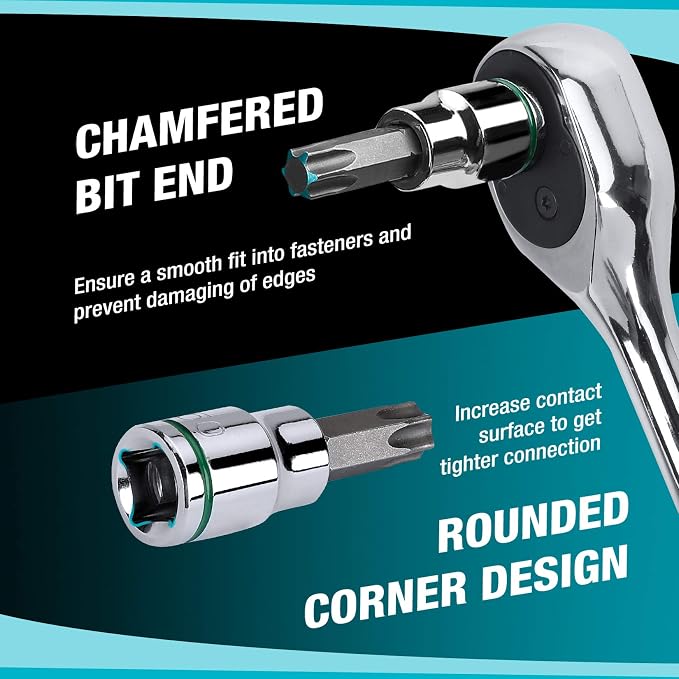 DURATECH Allen Bit Socket Set & DURATECH 3/8" Drive Swivel Socket Set