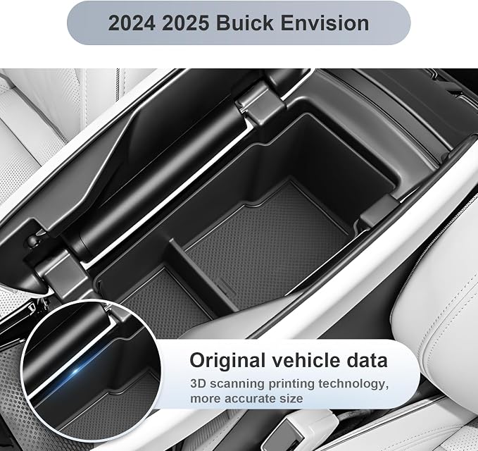 SKTU Upgrade for 2024 2025 2026 Buick Envision Accessories Center Console Organizer for 2024 2025 2026 Buick Envision (Preferred/Sport Touring/Avenir) Console Tray 2024-2026 Envision Insert ABS Tray