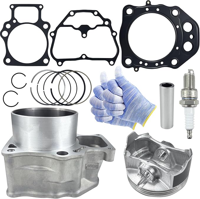 96mm Bore Cylinder Piston Gasket Top End Rebuild Kit Compatible with 2020-2024 Honda TRX520 TRX 520 Foreman 13101-HR6-B00 12315-HR0-F01 12100-HR6-B00