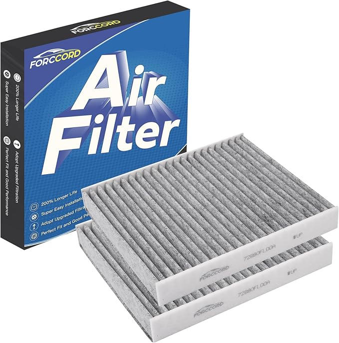 2-Pack Cabin Air Filter Fits for Tesla Model S 2016-2025 2026 (Not for plaid) Activated Carbon Cabin Filter Replacement 107273600B Car Accessories