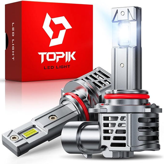 TOPIK 9006 Light HB4 Bulbs, [Upgraded-Gen] 40,000LM 900% Ultra Brighter For HB4 9006 Fog Light, Dual Turbo Cooling Fan, Plug N Play, 3MIN Installation, 20Year+ Lifespan, 2PCS