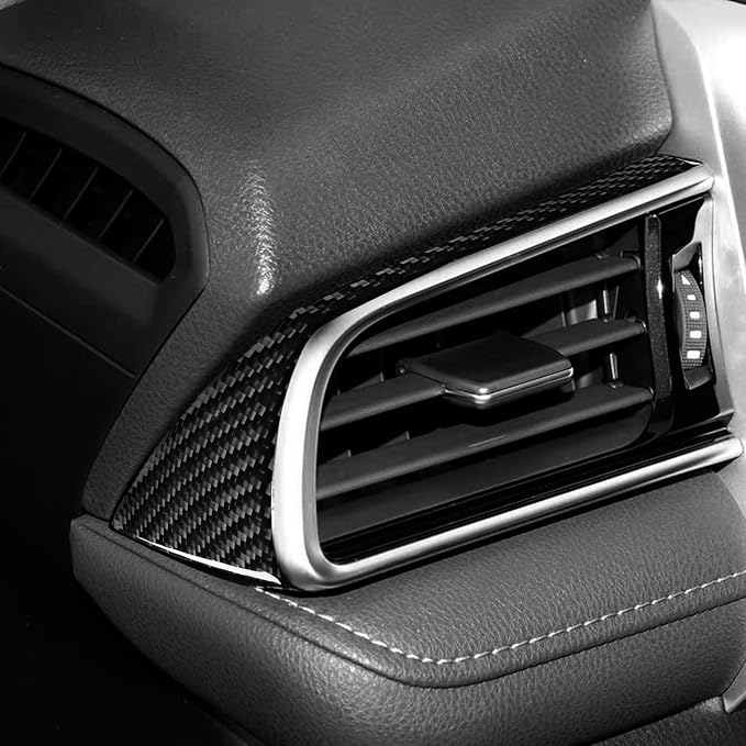 NVCNX Real Premium Carbon Fiber for Toyota Camry Accessories 2018-2024 2019 2020 2021 2022 2023 SE/LE/XSE/XLE/SE Nightshade/L/TRD Hybrid Car Dash Driver Side Air Vent Cover Interior Trim Sticker 1PC