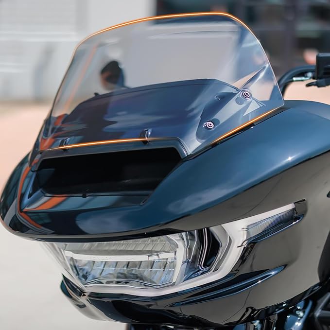 12" Wave Windshield Windscreen Wind Splitter Compatible for Harley Davidson Touring CVO/SE FLTRXSE 2023-2024 2025 2026 FLTRX/CVO ST FLTRXSTSE 2024-2026, Smoke