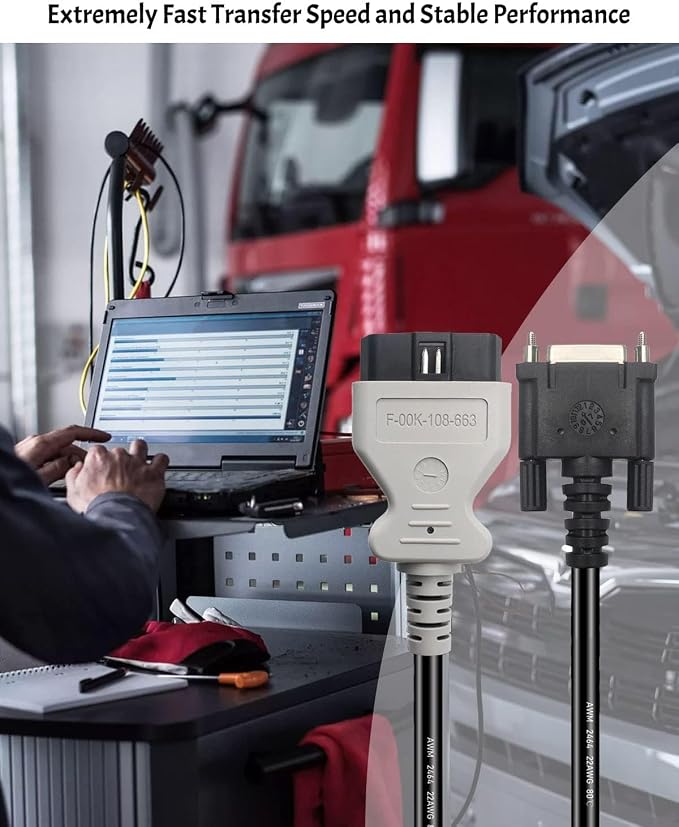 MDI 2 Main Test Diagnostic OBD2 OBDii DLC Cable, Replace F-00K-108-663 1699200142 EL-52100-1, Fit for GM MDI 2 MDI II EL-52100