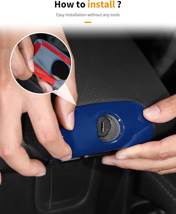 Hoolcar Steering Wheel Cover Gear Shift Panel Trim Cover Water Cup Holder Cover Kit Interior Accessories Kit Fit for Jeep Wrangler JK JKU 2011-2018, 4-Door, Blue