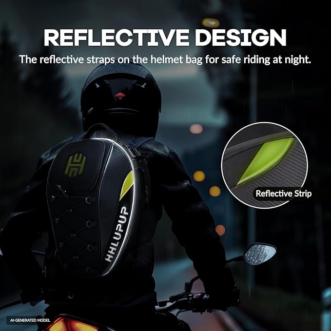Motorcycle Tail Bag with Password Lock 25L- 38L Convertible Helmet Backpack, Waterproof Luggage Bags for Dirt Bike and Road Trip Riders Green