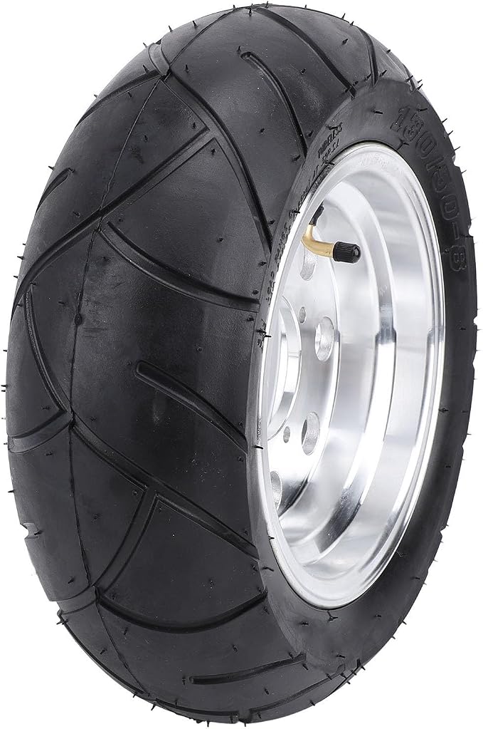 Tbest 130 50 8 Rear Tire Puncture Tubeless Vacuum Tyre with Hub for Monkey Bike Z50R Electric Scooter Inch Wheels Aluminum Alloy Rubber Brass