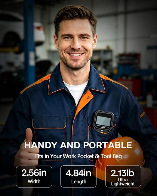 DM202 Mini Multimeter, 4000 Counts True RMS Auto-Ranging, NCV, Voltage/Current/Resistance/Continuity, Data Hold Backlight, Portable Pocket Meter for Auto Home Electrical Test