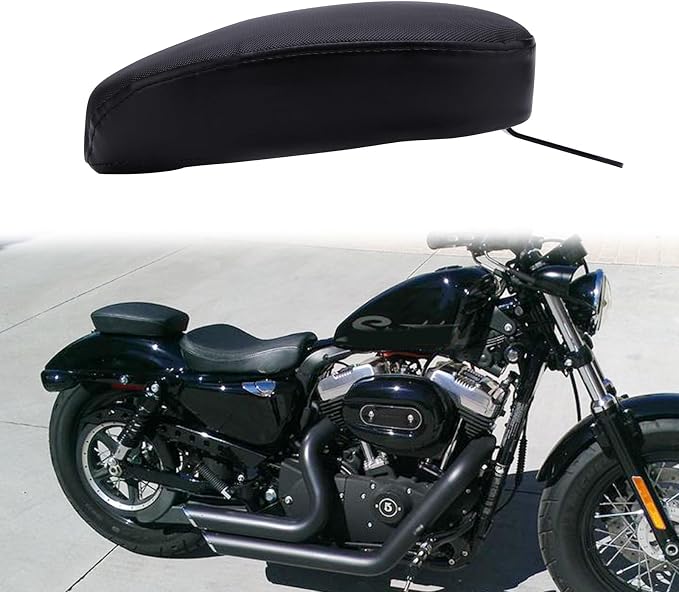 Motorcycle Rear Seat Passenger Pillion Pad Seat Cushion Compatible with Harley Sportster XL1200 883 72 48 2010-2015