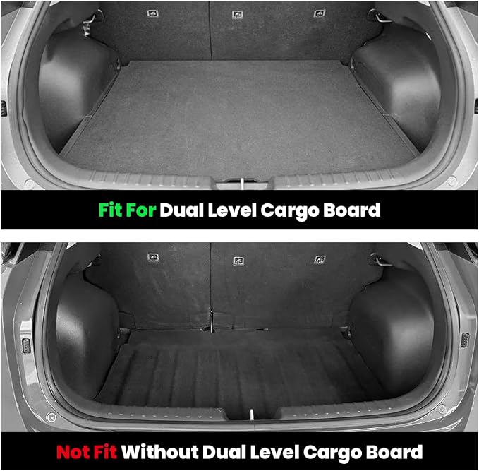 LASFIT Cargo Mat for Kia NIRO 2026 2025 2024 2023 (Fit EV & Hybrid, Not Fit PHEV), All Weather TPE Custom Fit Easy Clean Car Trunk Mat for Kia NIRO EV 2023-2026 Cargo Liner, Black