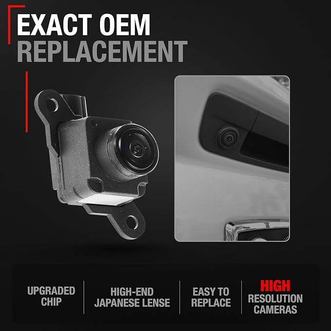 Rear View Backup Camera - Compatible with 2013-2015 Dodge Ram 1500, 13-15 Ram 2500, 13-15 Ram 3500, 13-17 Dodge Viper - OEM 56038978AL, 56038978AK, 56038978AJ, 56038978AI, 56038978AH, 590-079