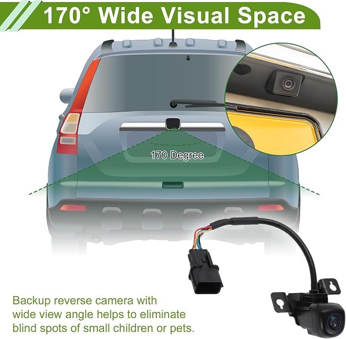Park Assist Camera for Hyundai Santa Fe 2017-2018 957602W631/957602W630 1 Pcs