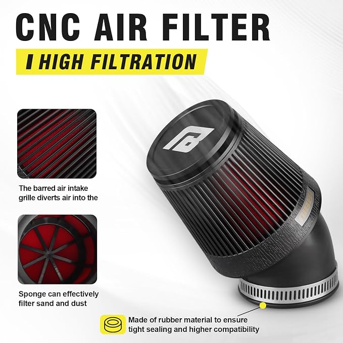 NIBBI 19mm Carburetor with CNC 48mm Air Filter kit,PE19FL Carburetor fit for 125cc Pit Bike,Upgrade for SSR125cc Apollo125cc X-PRO125cc