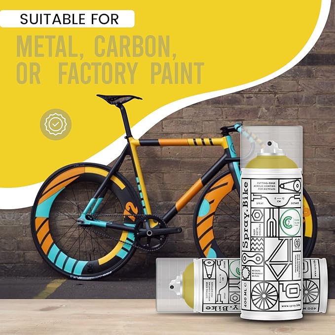 Spray.Bike Spray Paint | Designed Mainly for Bicycles | Multi-Use Acrylic Spray Paint for Metal, Plastic | High Coverage Bike Paint, 400ml, Sands End