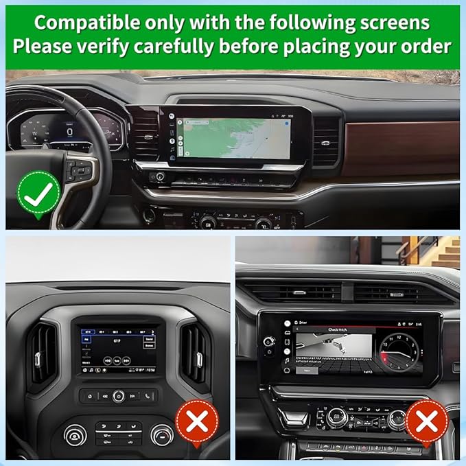 Car Phone Holder Center Console Organizer Tray for 2022 2023 2024 2025 2026 Chevy Chevrolet Silverado/GMC Sierra [13.4-inch Screen] Auto Accessories Best Cell Phones Mount Mobile Cellphone Stand