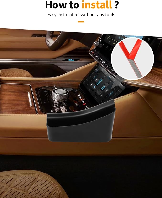 Hoolcar Center Console Gear Shift Storage Box Tray Organizer Accessories Fit for 2021 2022 2023 2024 2025 2026 Jeep Grand Cherokee Interior Accessories, Black