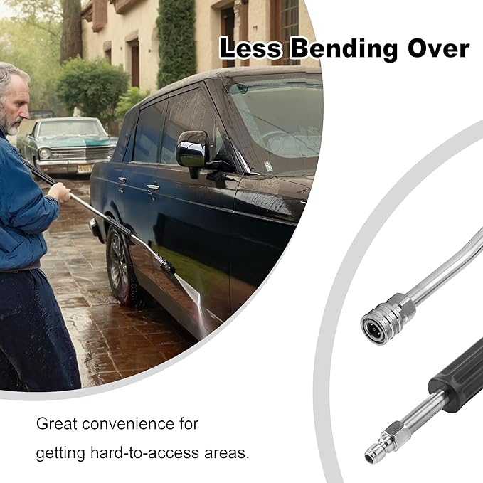 Raincovo Foam Cannon for Pressure Washer, Snow Clear Foam Cannon for Car Wash, Stainless Steel Filter, Pressure Washer Extension Wand, Anti-Slip Grip Power Washer Lance
