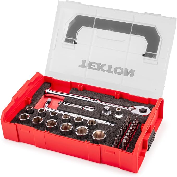 TEKTON 3/8 Inch Drive 6-Point Socket Set, 35-Piece | SKT96200