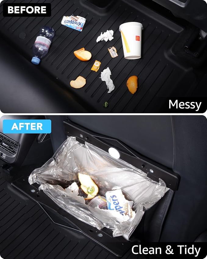 Motrobe Tesla Model 3 Garbage Bag and Tesla Model Y/3/S Seat Back Hooks