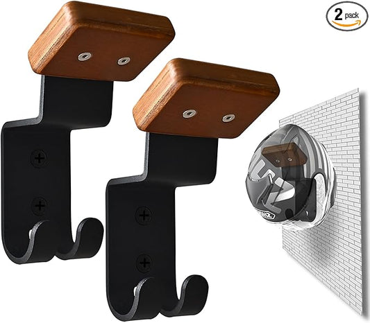 Motorcycle Helmet Rack, Heavy Duty Helmet Holder on Wall for Motorcycles Keys Gloves (2)