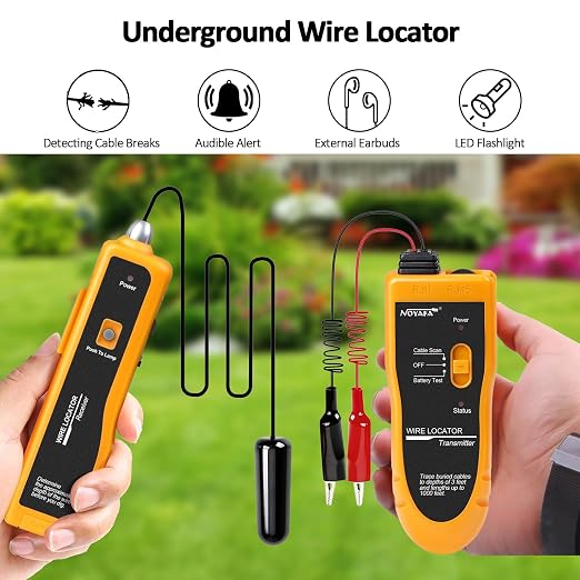Underground Wire Locator Upgrade, RockyMars Cable Tester for Invisible Fence for Dogs, Circuit Breaker Finder, Electric Fence Wire Tracer, Wire Break Locator, etc.
