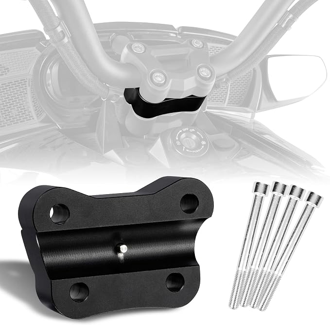 Aluminum 1-1/4" Rise Handlebar Riser Kit For Can Am Spyder RT 2020+ & F3/F3T/F3 Limited All Years | 1" Backward Handle Bar Accessories (C)
