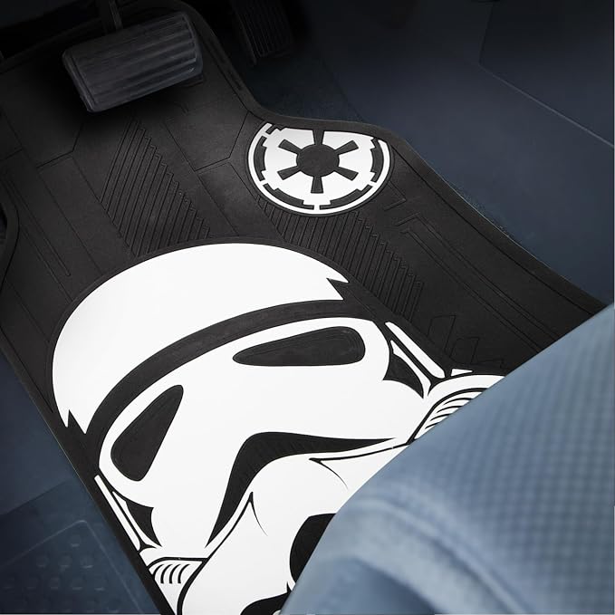 Plasticolor 008895ZA1 6pc Star Wars Stormtrooper Front and Rear Floor Mat and Seat Cover Kit