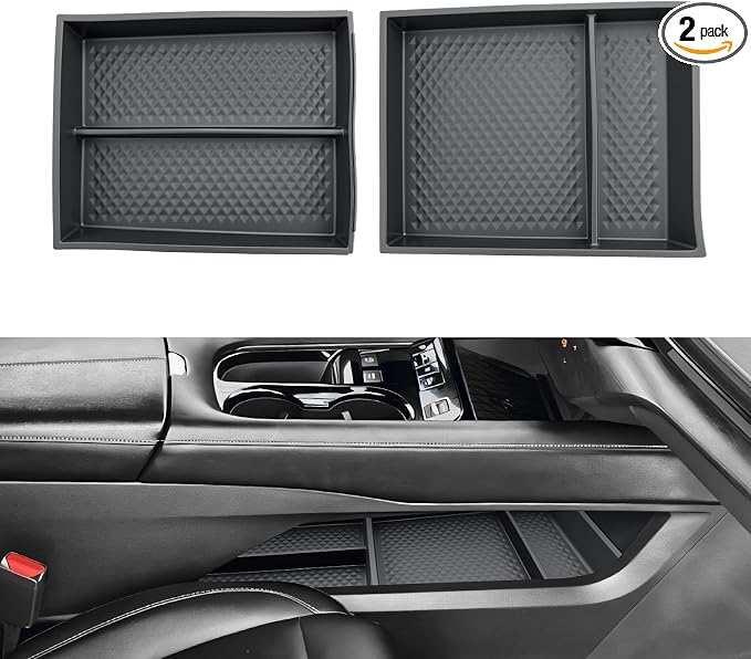 2026 Murano Center Console Organizer - For 2025-2026 Nissan Murano Lower Console Storage Tray - 2 Pcs Compatible with 2025 2026 Nissan Murano(SV/SL/Platinum) Accessories Lower Center Console ABS
