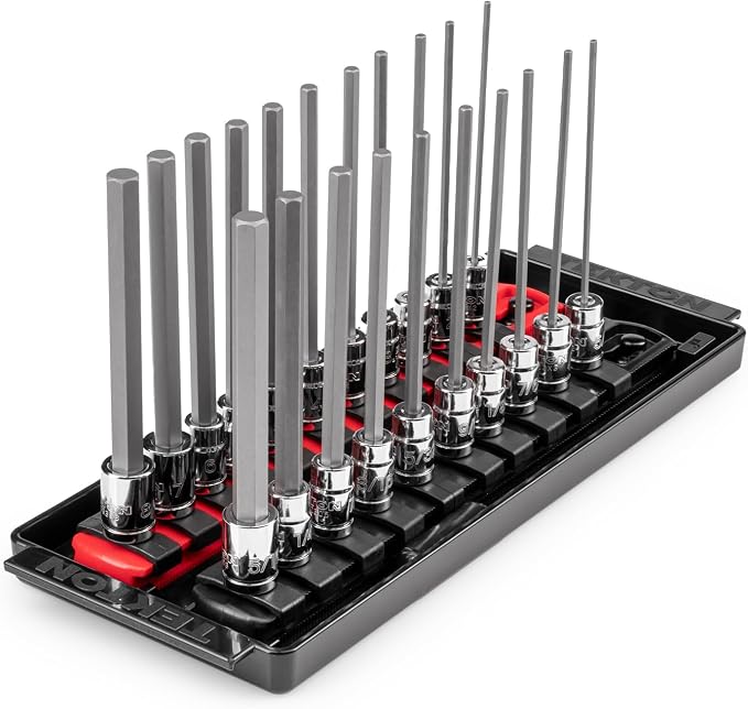 TEKTON Long Hex Bit Socket Set, 21-Piece | SHB90206