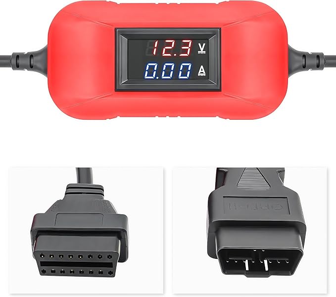 A0281 OBD2 Adapter 24V to 12V for Heavy Diesel Truck, for Launch X431 Easydiag 2.0/3.0/GOLO and Thinkdiag OBD2 Scanner. (Red)