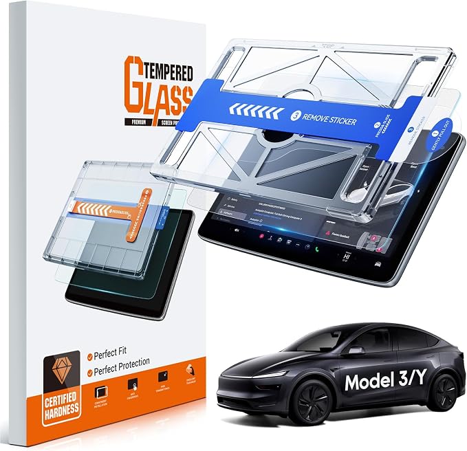 LFOTPP Matte Screen Protector (15.4 Inch) for 2024-2026 Tesla Model 3 Highland & 2025-2026 Model Y Juniper, Anti-Glare Glass, Fit Standard 15.4", Not fit Refreshed 16" Screen