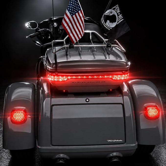 Eagle Lights Flashing Strobe LED Tail Brake Light Kit for Harley Davidson Tri Glide Models