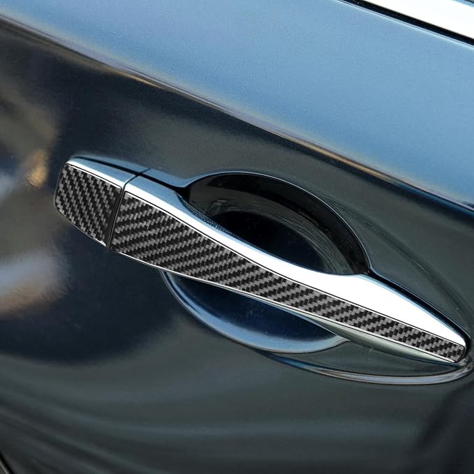 Soft Real Carbon Fiber Compatible with Nissan Altima 2013 2014 2015 2016 2017 2018 Interior Accessories Door Handle Decal Car Exterior Trim