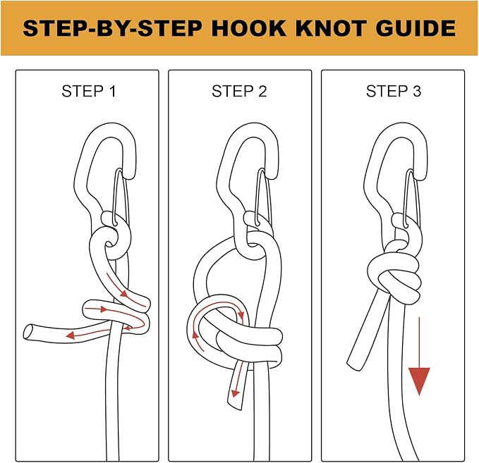 Ayaport Rope Tie Down Ratchet with Safety Lock Clip 1/4" x 12' Heavy Duty One-Piece Adjustable Kayak Straps for Tent, Tarp, Canopy Tie Downs,2Pk Orange