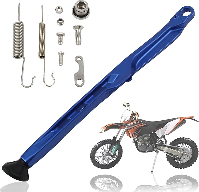 Dirt Bike Parking Side Stand Kickstand Kit,Motorcycle Kickstand Side Stand Springs Support Stand For EXC EXCF XCW XCF-W XC XCF 125 150 250 300 350 450 2023 2024(Blue)