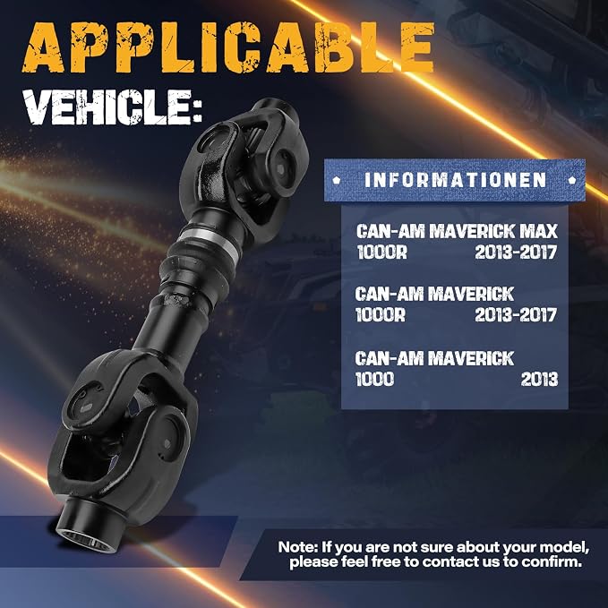 Rear Propeller Drive Shaft Prop Fit for Can-Am Maverick Max 1000R 2013-2017 | Fit for Can-Am Maverick 1000R 2013-2017 | Fit for Can-Am Maverick 1000 2013, OE 705501849, 703500994