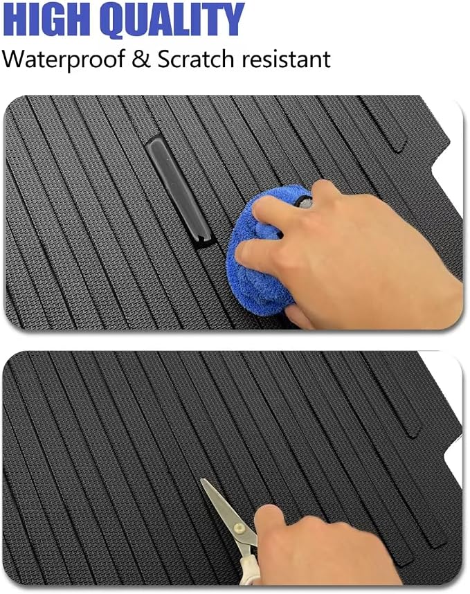 Cargo Liners Backrest Mat for Ford Expedition & Lincoln Navigator Accessories 2003-2017 with Hook&Loop Rear Trunk Mat Rear Seat Back Cover Protector All Weather Anti-Slip Split Dog Liner
