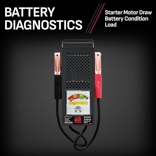 Schumacher ElectricCar Battery Load Tester and Voltmeter for Batteries Upto 1000 Cranking Amps,ChargingSystemDiagnosis for 6V/12V PowerSport,Automotive and MarineBatteries,Analog/BT-100 (Pack of 2)