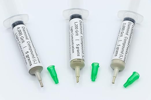 TechDiamondTools Kit of 3 Diamond Polishing Compound Polishing Paste USA Made 1200 2000 4000 Grit for Marble Glass Metal Rock Jewelry Resin Silver Gemstone with 10% of Diamond Powder