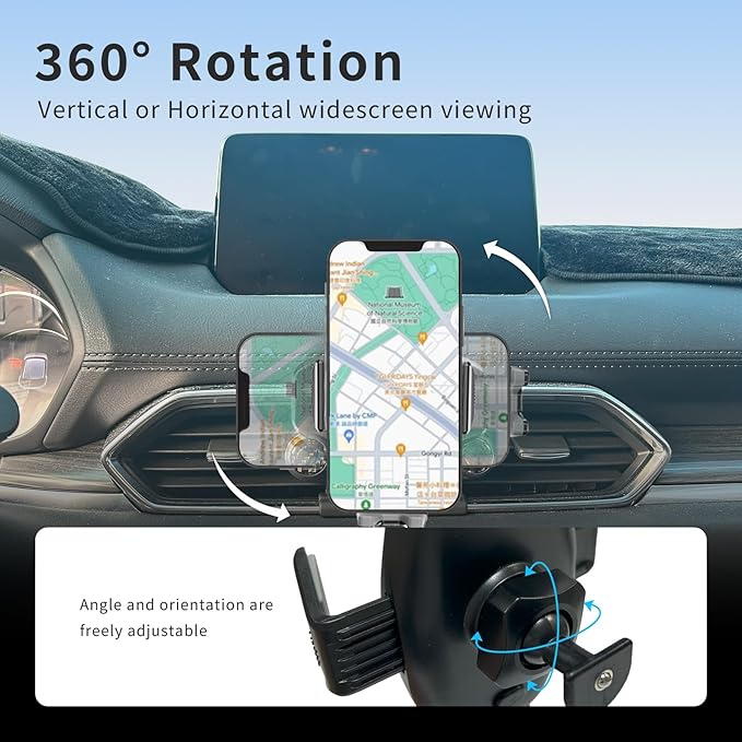 Car Phone Mount for Mazda CX5 CX-5 2017-2026,Vehicle-Specific Air Vent Phone Holder,360° Rotating Adjustable Hands-Free Cell Phone Mount,Compatible with iPhone 12-17 Series & All Smartphones