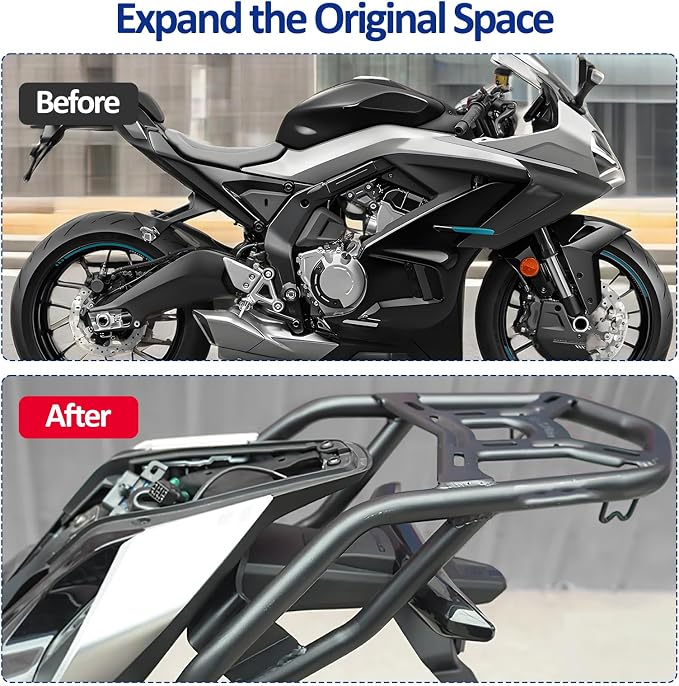 Motorcycle Luggage Rack Rear Storage Tour Pack Mount Compatible with CFMOTO 675SR 675SS 675NK 675SR-R
